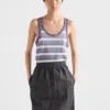 Bayadere Stripe Jersey Tank Top