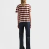 Bayadere Striped Lisle Cotton T-Shirt