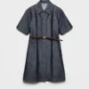 Belted Denim Dress