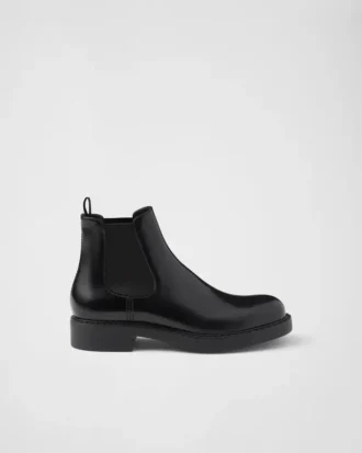 Brushed Leather Chelsea Boots