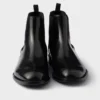 Brushed Leather Chelsea Boots