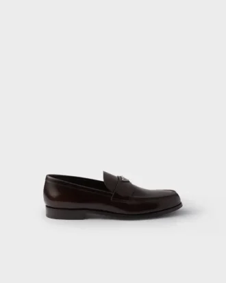 Brushed Leather Loafers