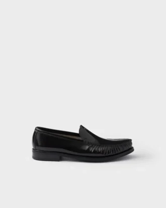 Brushed Leather Loafers