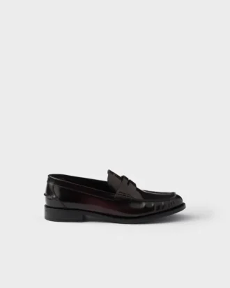 Brushed Leather Loafers
