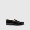 Brushed Leather Loafers