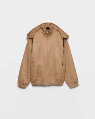 Camel-Hair Blouson Jacket