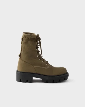 Canvas Lace-Up Ankle Boots