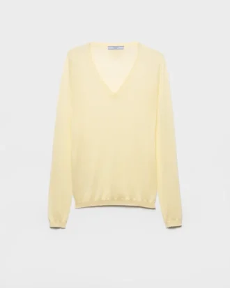 Cashmere and Silk V-Neck Sweater
