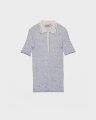 Cashmere, Silk and Linen Polo Sweater