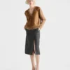 Cashmere, Wool and Suede Sweater