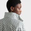 Checked Chambray Blouson Jacket
