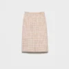 Checked Cotton Poplin Pencil Skirt
