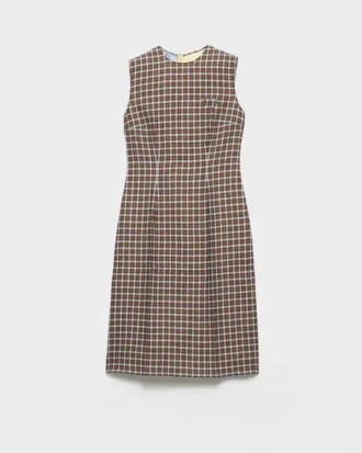 Checked Georgette Dress