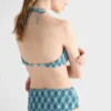 Checked Print Jersey Bikini Bottom