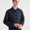 Chevron Denim Blouson Jacket