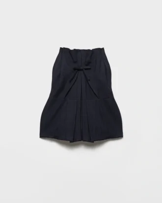 Chevron Wool Midi Skirt