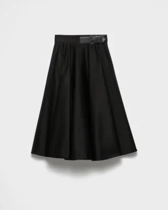 Chino Circle Midi-Skirt