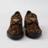 Chocolate Printed Leather Loafers