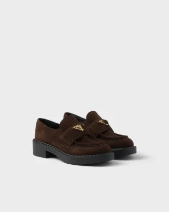 Chocolate Suede Loafers