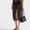 Cigaline Midi-Skirt with Suspender Straps