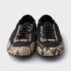 Collapse Re-Nylon and Printed Ayers Leather Sneakers
