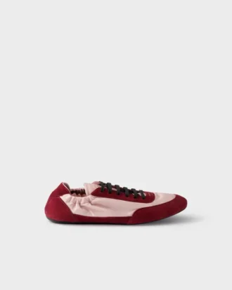Collapse Re-Nylon and Suede Sneakers
