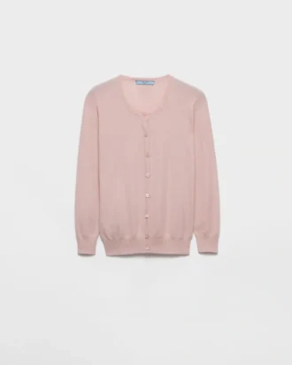 Cotton and Silk Knit Cardigan