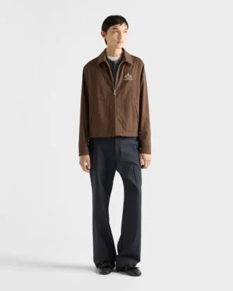 Cotton Blend Blouson Jacket