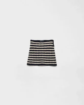 Cotton Crochet Miniskirt