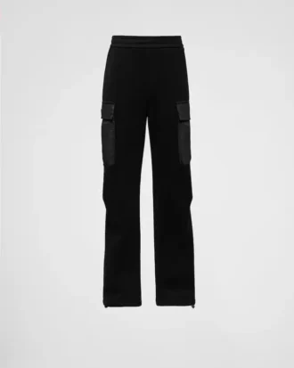 Cotton Fleece Pants with Re-Nylon Details