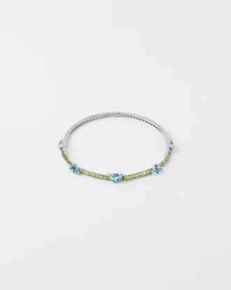Couleur Vivante Necklace – White Gold with Aquamarine and Peridot
