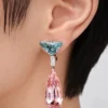 Couleur Vivante Pendant Earrings – White Gold with Aquamarine, Morganites and Diamonds