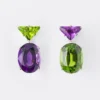 Couleur Vivante Pendant Earrings – White Gold with Peridot and Amethyst