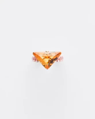 Couleur Vivante Solitaire Ring – Rose Gold with Citrine and Morganite