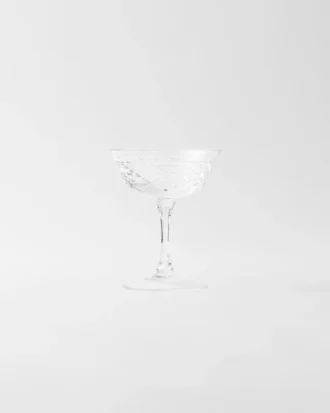 Crystal Champagne Coupe Glass – Triangles