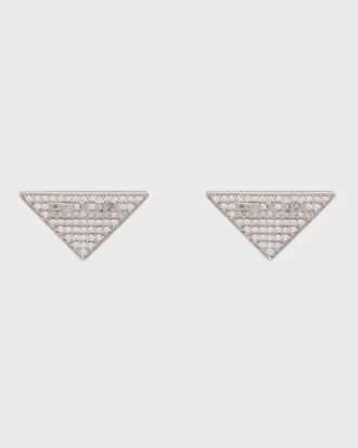 Crystal Logo Jewels Zirconia Earrings