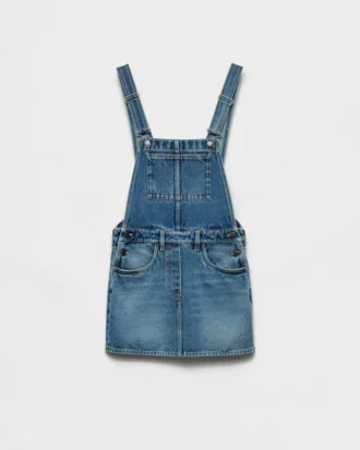 Denim Bib Overall Mini-Dress