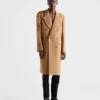 Double-Breasted Wool Blend Coat