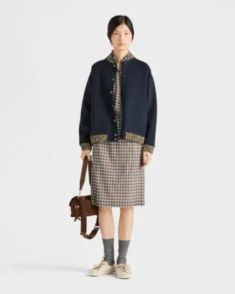 Double Cashmere and Wool Bomber Jacket