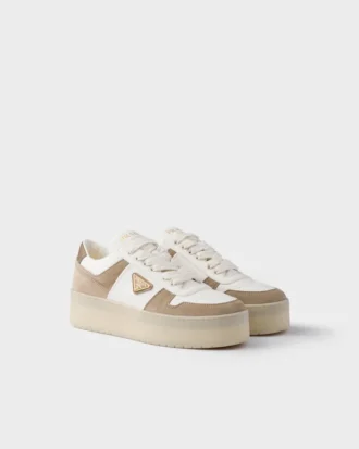 Downtown Bold Nappa Leather and Suede Sneakers