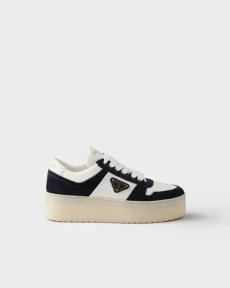 Downtown Bold Nappa Leather and Suede Sneakers