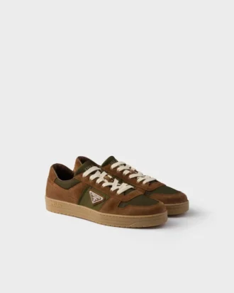 Downtown Re-Nylon and Suede Sneakers