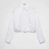 Drawstring Poplin Shirt
