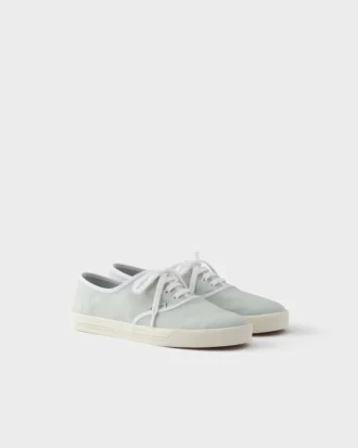 Drill Fabric Laced Sneakers