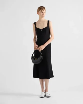 Embroidered Cady Dress