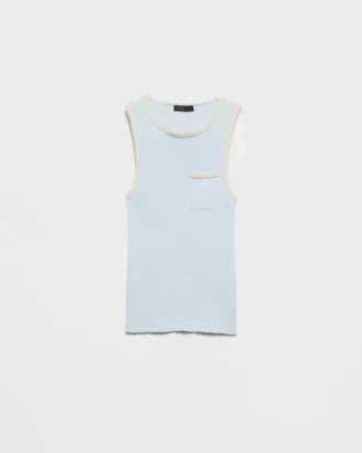 Embroidered Cotton Tank Top