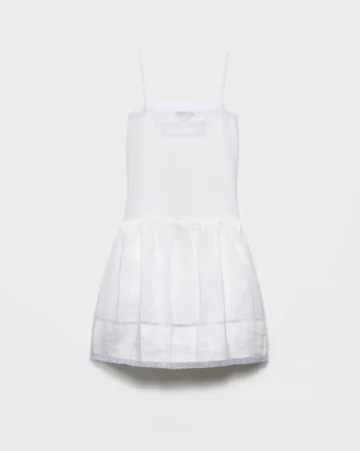 Embroidered Linen Dress