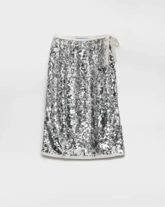Embroidered Sequin Skirt