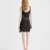 Embroidered Tulle Mini-Dress