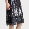 Embroidered Velvet Dress with Sequins and Lace